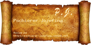 Pschierer Jozefina névjegykártya